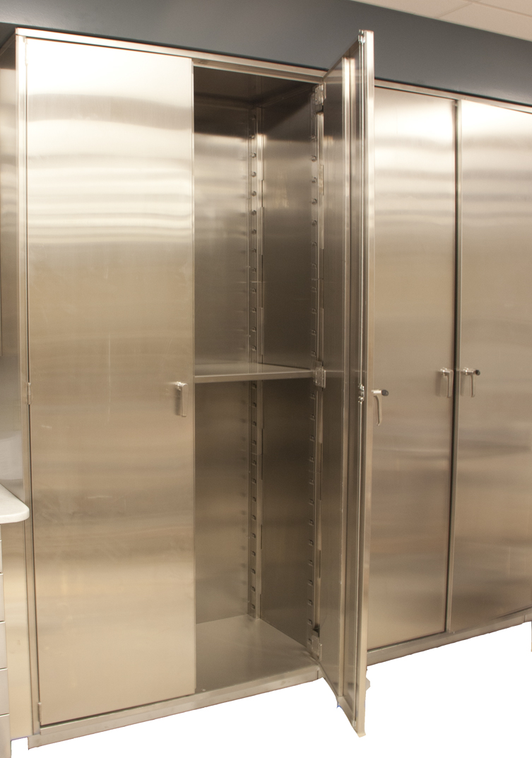Stainless steel tall storage cabinet