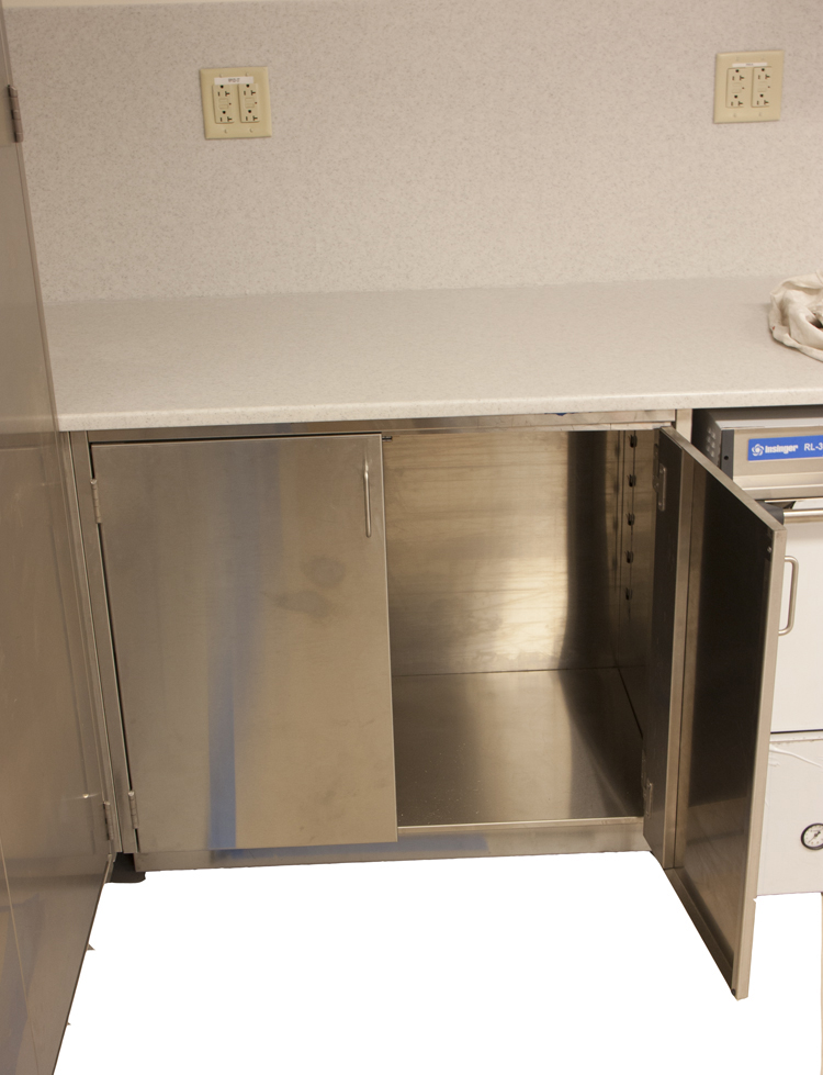 Stainless steel base cab, stainless steel sink cab